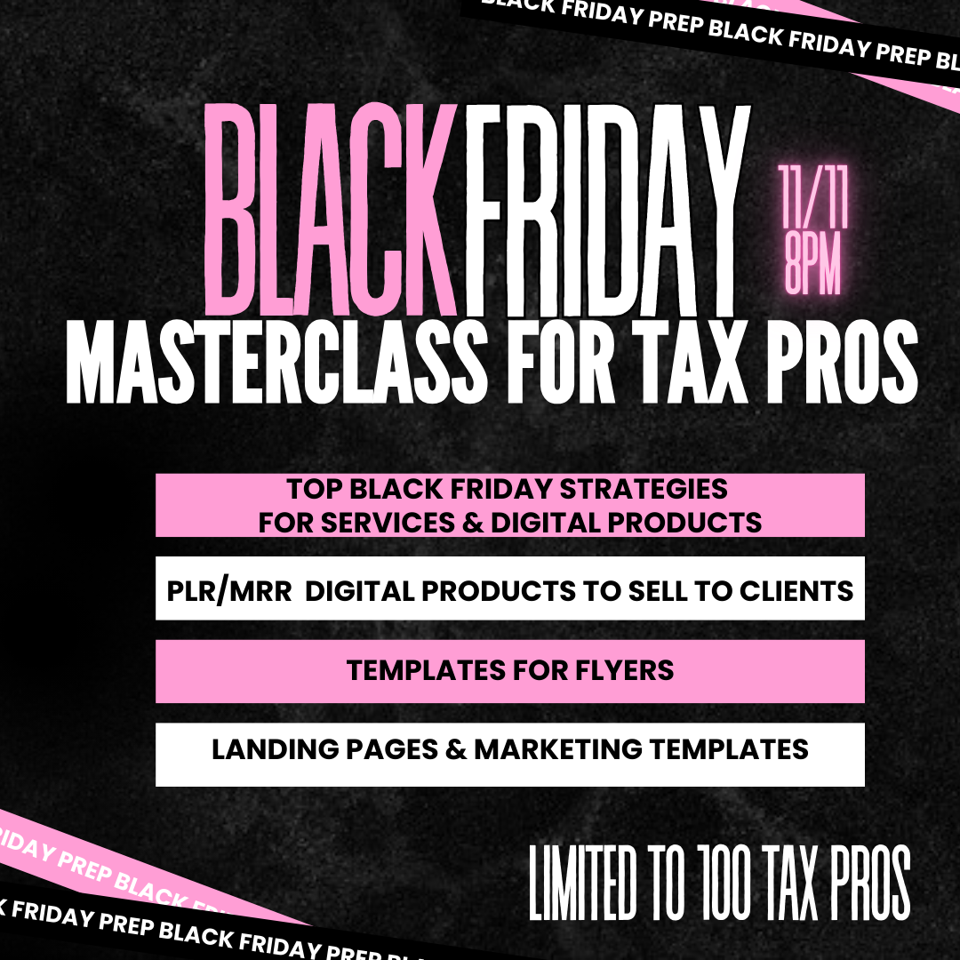 Black Friday Training for Tax Pros REPLAY