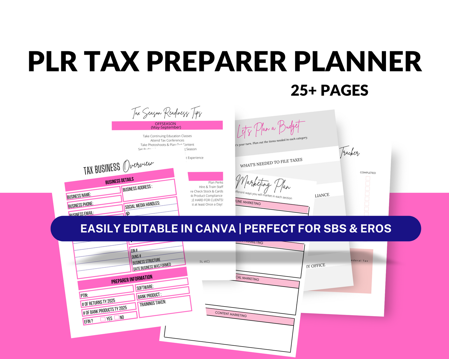 PLR Tax Preparer Planner
