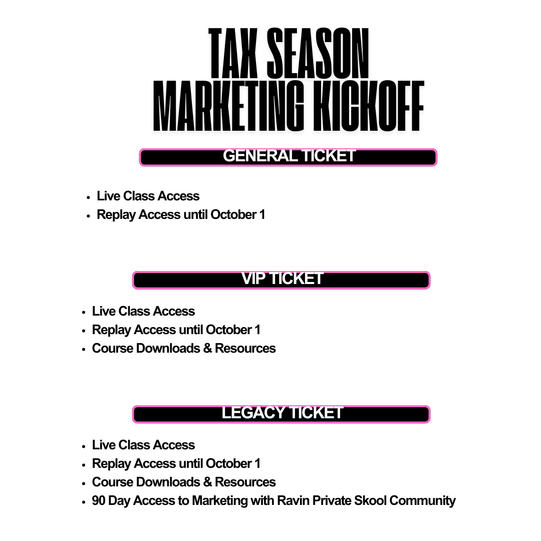 The Tax Season Marketing KickOff