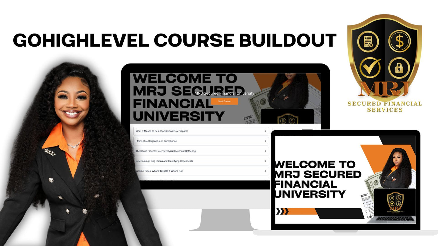 2025-2026 White Label Tax Course: Go High Level/Tax Nitro