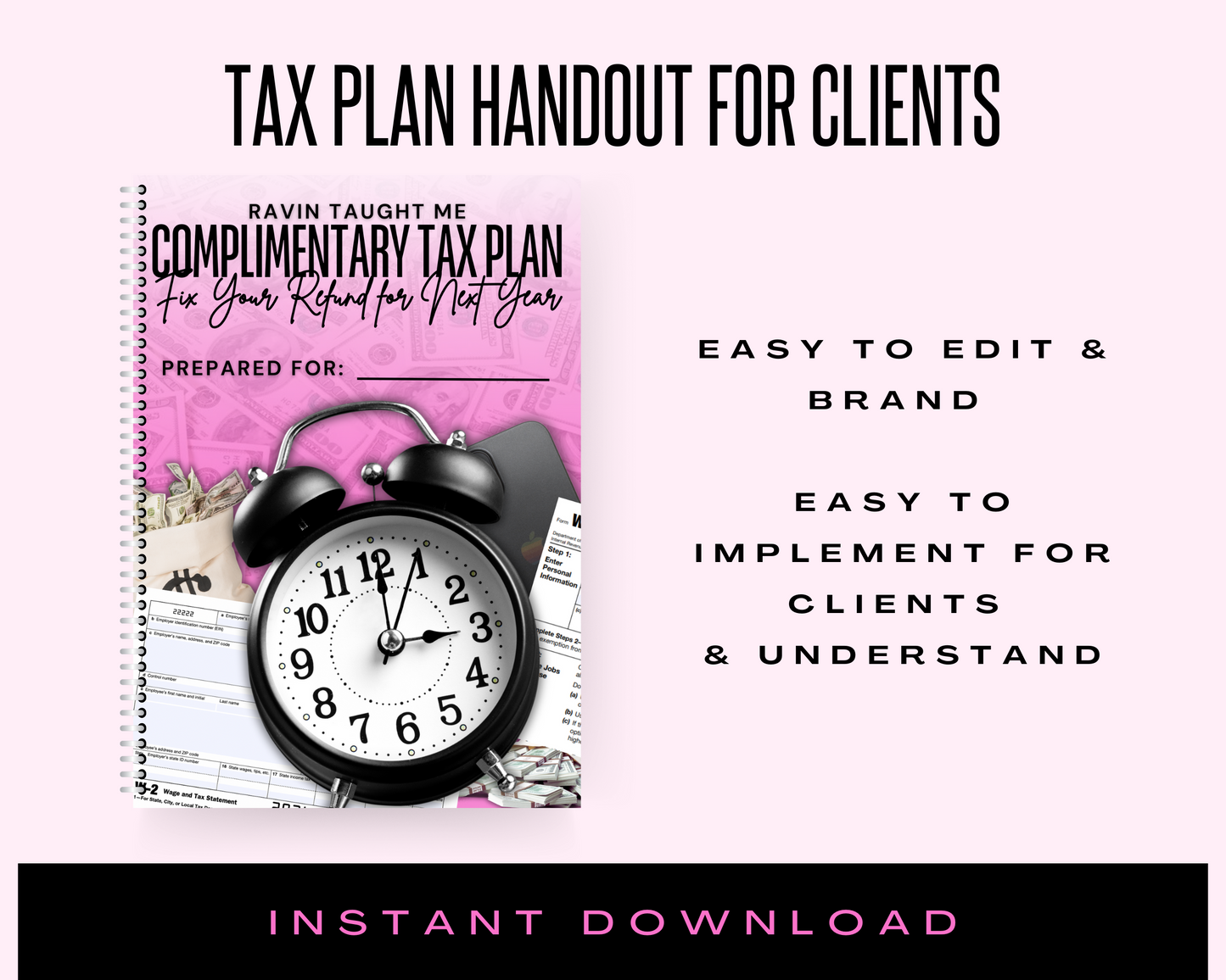 Tax Plan Handout for Clients