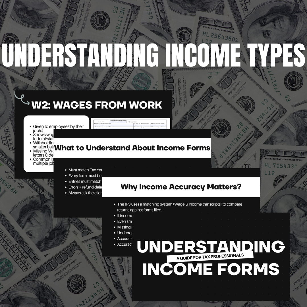 Income Types Training Slides