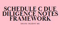 Due Diligence Notes Framework for Schedule C Returns