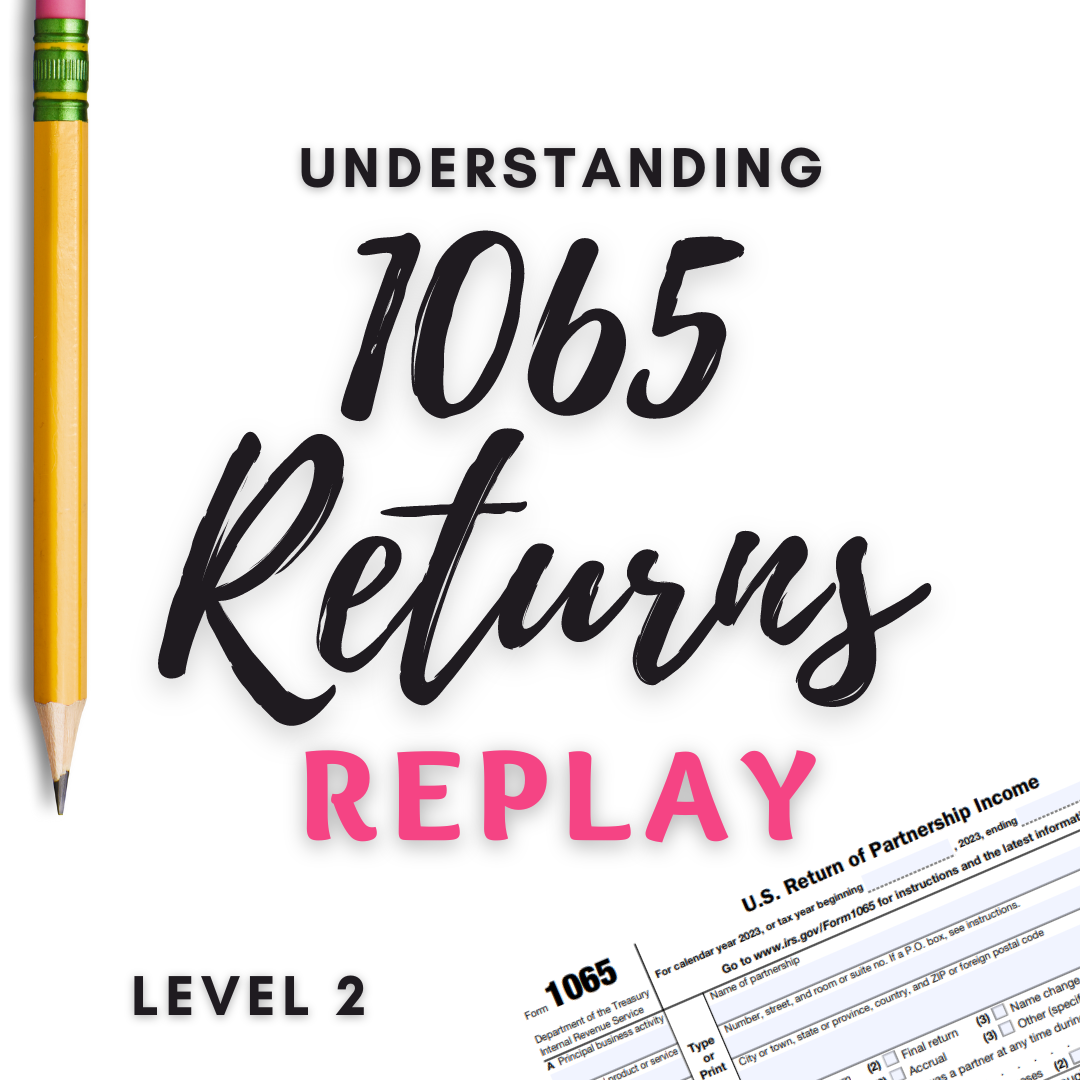Understanding the 1065 & Partnership Returns | Level 2