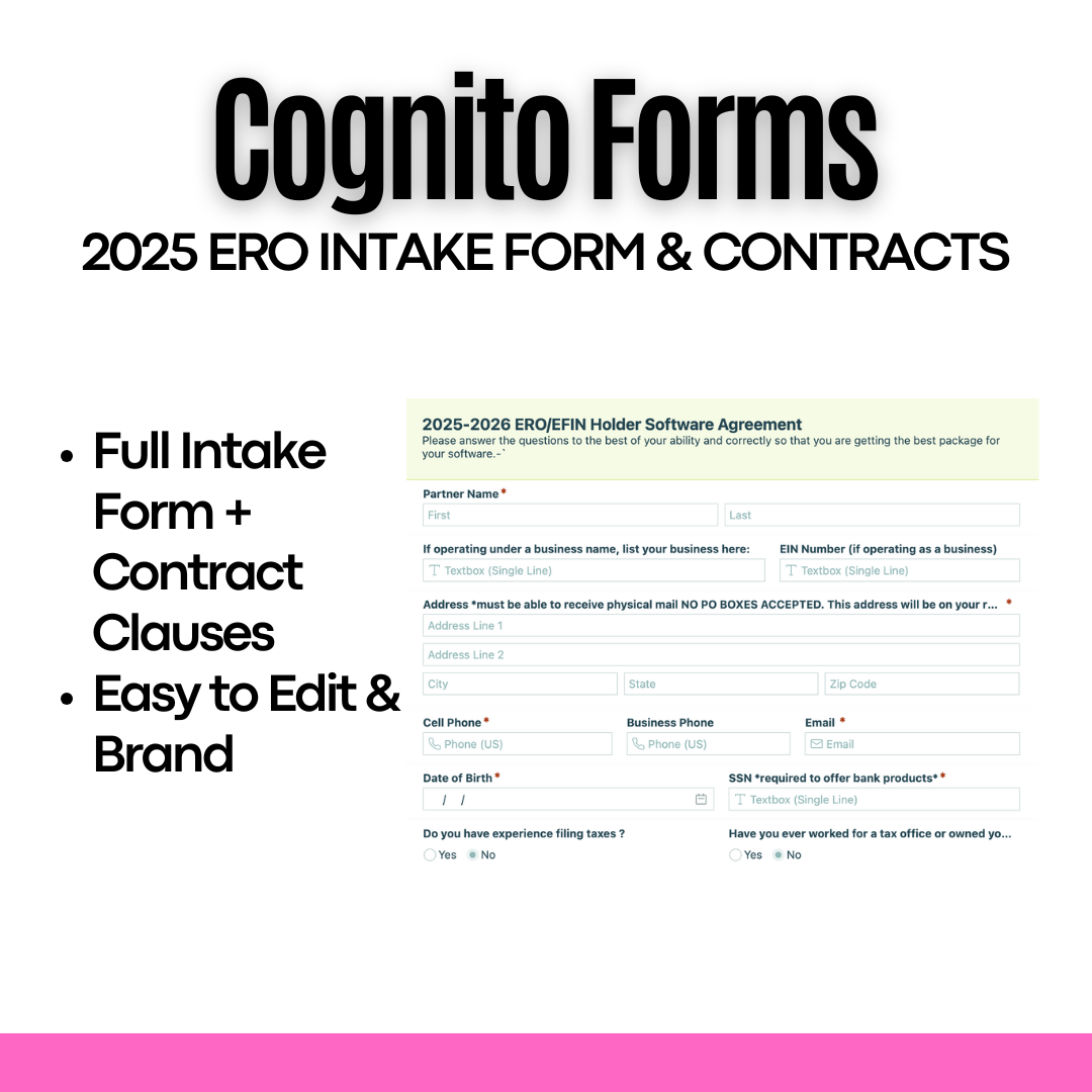 Cognito Forms: 2025-2026 ERO Intake & Contracts