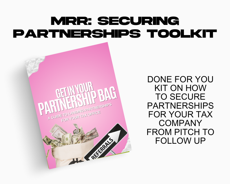 MRR GET IN YOUR PARTNERSHIP BAG