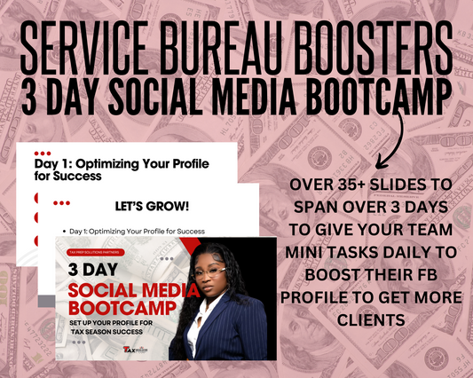 Service Bureau Boosters: 3 Day Social Media Bootcamp