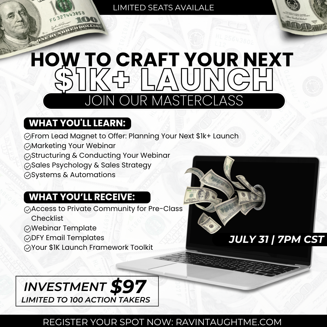 The $1K+ Launch Masterclass