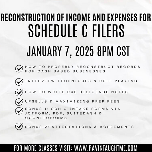 Reconstruction of Income & Expenses Replay