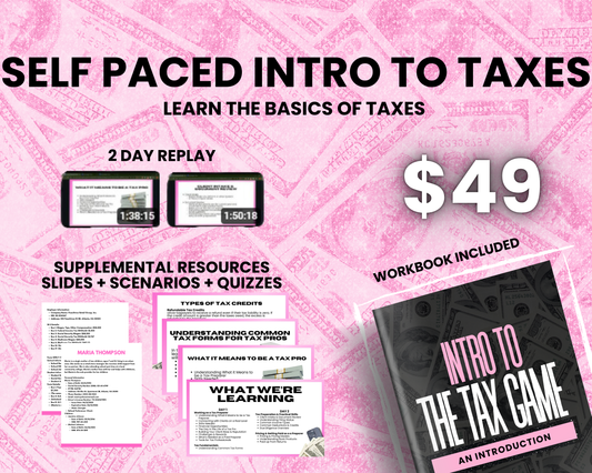 Self-Paced Intro to Taxes