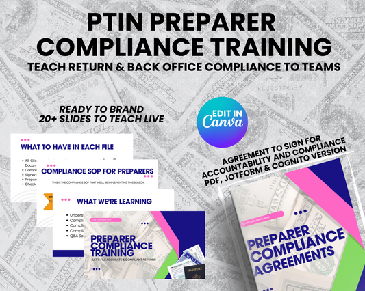 PLR PTIN Preparer Compliance Training