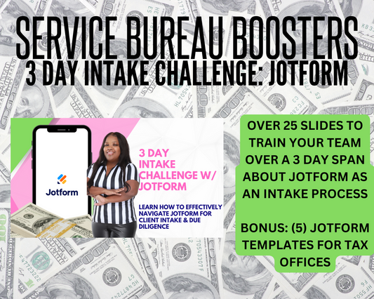 Service Bureau Boosters: 3 Day Intake Challenge with Jotform