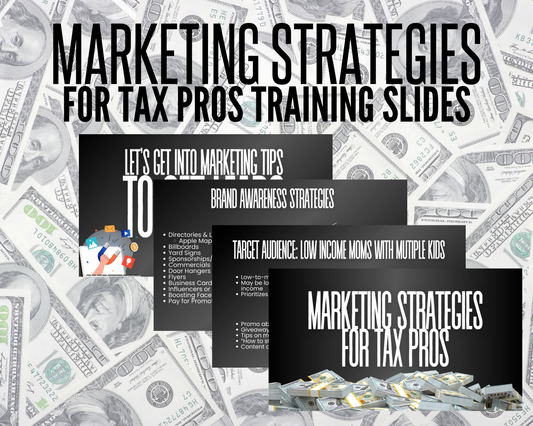 Marketing Strategies for Tax Pros Training Slides