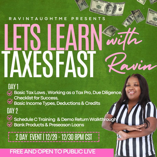 2 DAY LEARN TAXES FAST COURSE