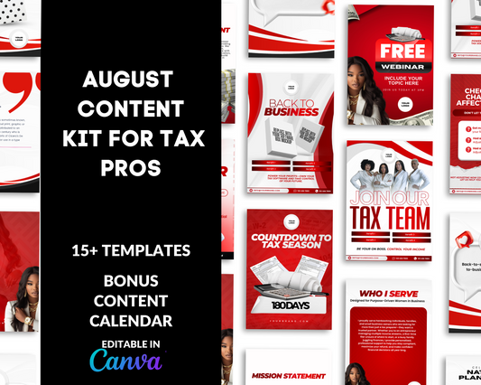 August Content Kit for Tax Pros