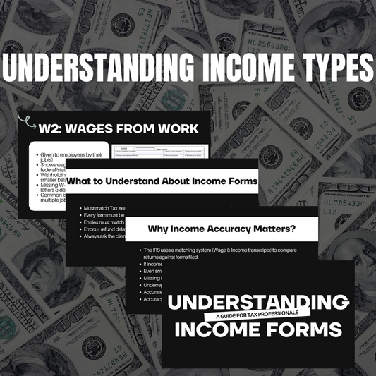 Income Types Training Slides