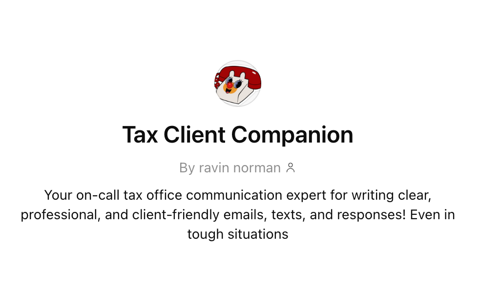 Tax Client Companion