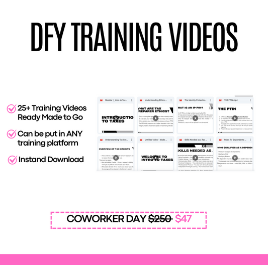 DFY Tax Course Videos