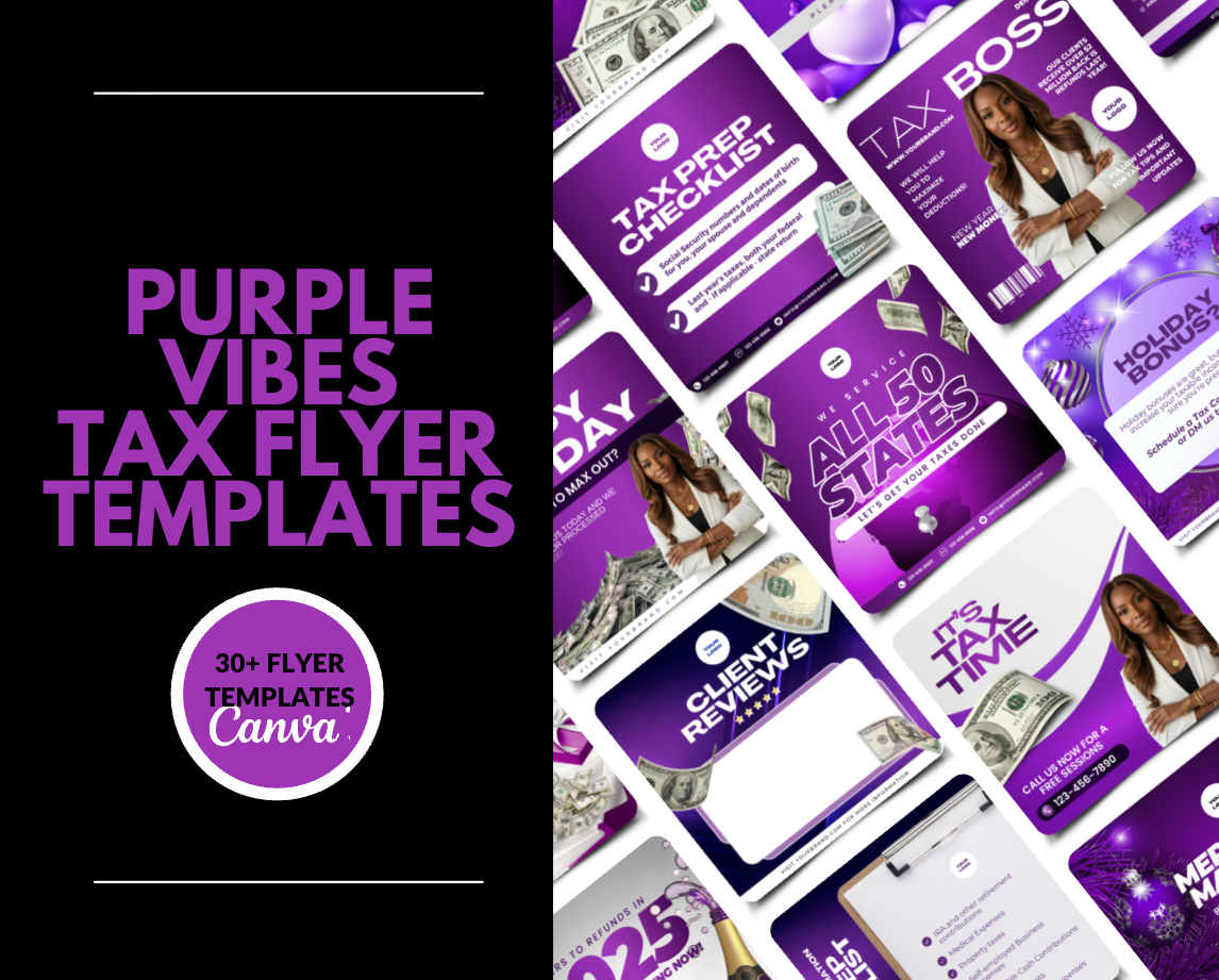 30+ Purple Vibes Tax Flyer Templates