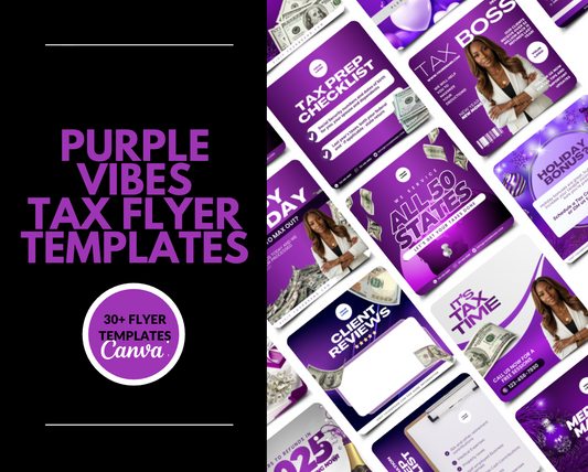 30+ Purple Vibes Tax Flyer Templates