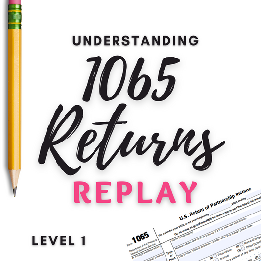 Understanding the 1065 & Partnership Returns | Level 1