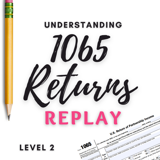 Understanding the 1065 & Partnership Returns | Level 2