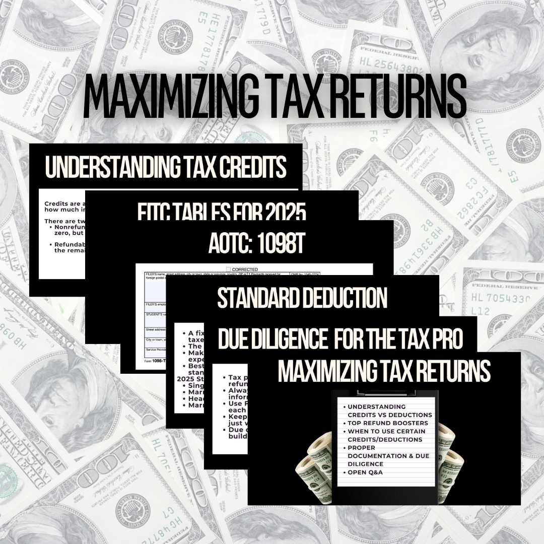 Maximizing Tax Returns Slides