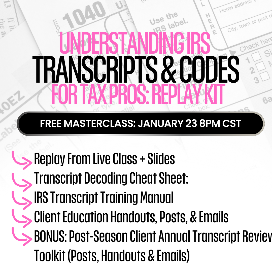 Understanding IRS Transcripts Replay Kit