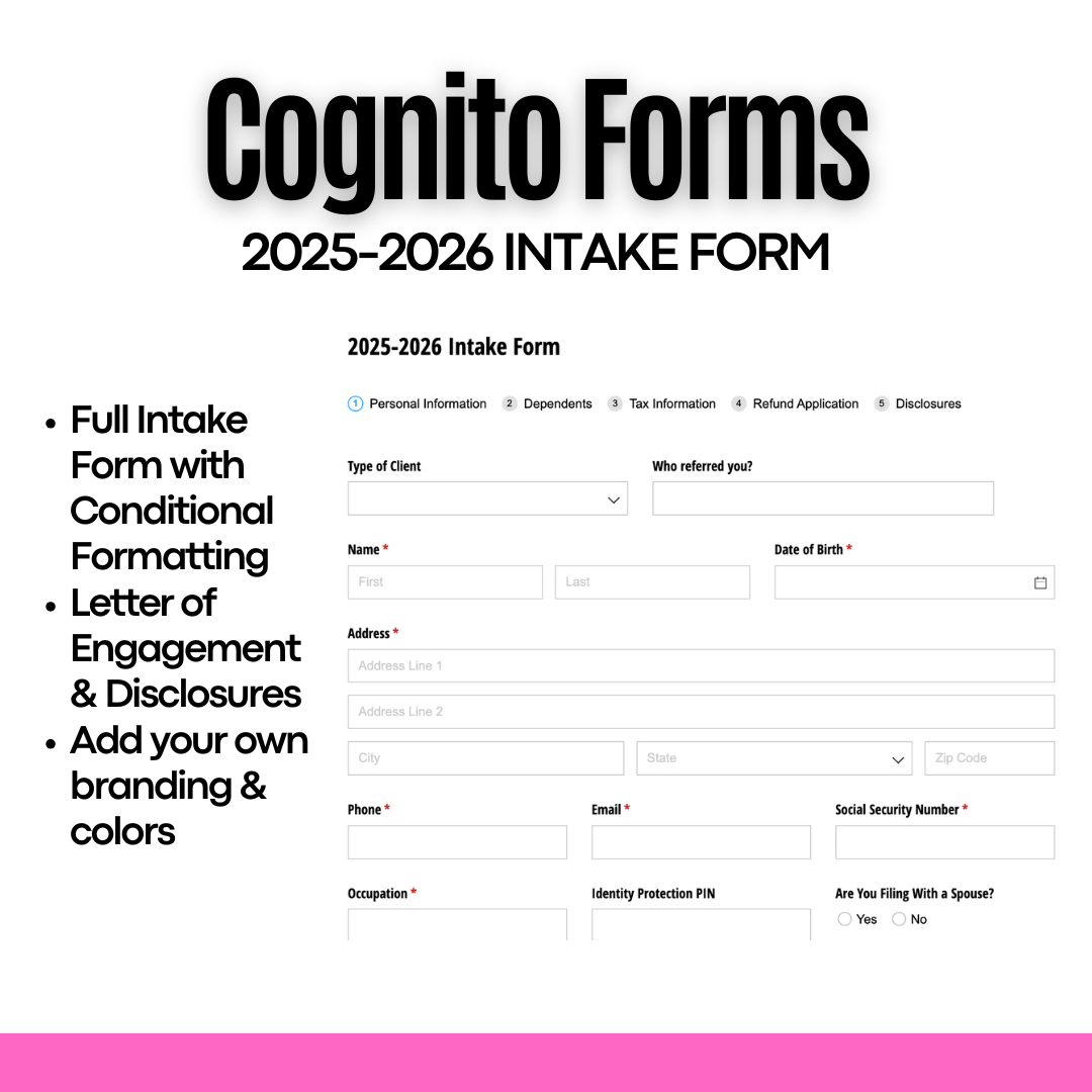 Cognito Forms: 2025-2026 Intake Forms