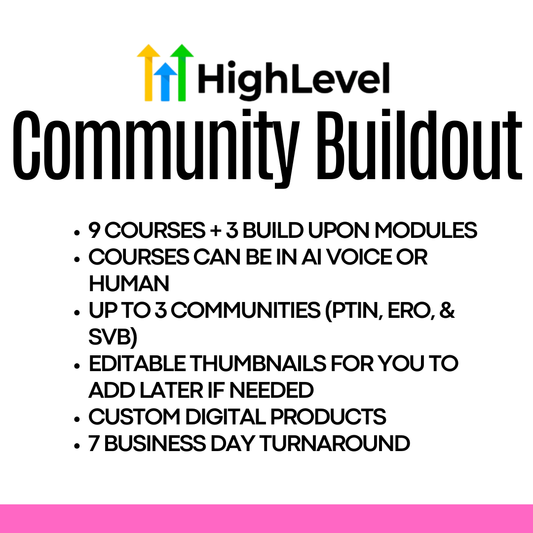GHL Community Buildout